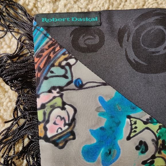 NEW Robert Daskal Silk Scarf - Picture 2 of 4